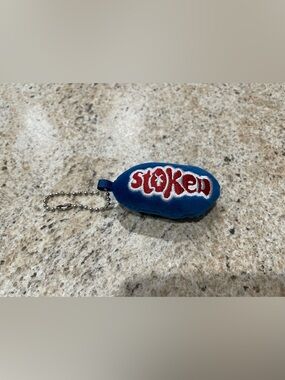 Dutch Bros Blue 'Stoken' Keychain with Red Logo